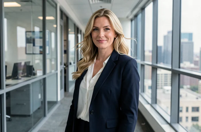 Lauren German incarnant Chloe Decker dans une posture déterminée au commissariat, évolution de son personnage dans la série Lucifer